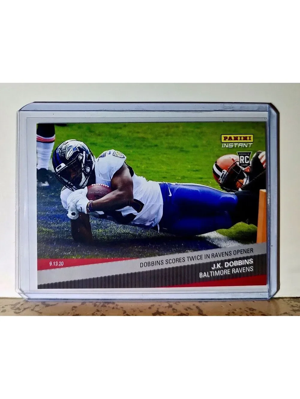 J.K. Dobbins 2020 Panini NFL #20 Rookie Football Card Baltimore Ravens 1 of 308